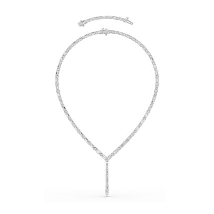Adjustable Round & Emerald-Cut Lab Diamond Lariat Necklace (28.00 ct. tw.) gallery image 1