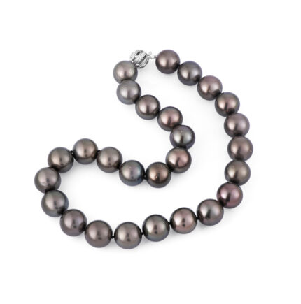 Tahitian Black Pearl Necklace (15-16 mm, 17.5″) gallery image 1