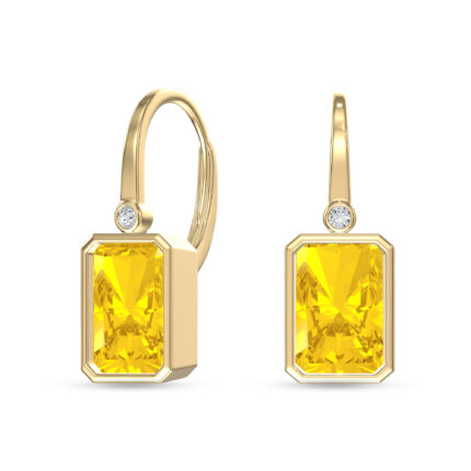 Fancy Yellow Radiant-Cut Lab Diamond Drop Earrings (8 ct. tw.) gallery image 1