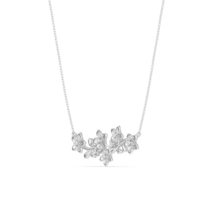Blossom Lab Diamond Floral Necklace gallery image 1