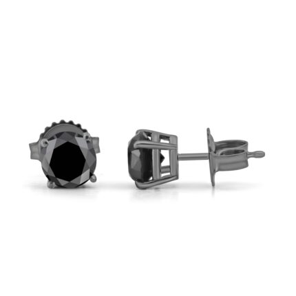 Black Diamond Earrings With Black Rhodium Plating (2 ct. tw.) gallery image 1