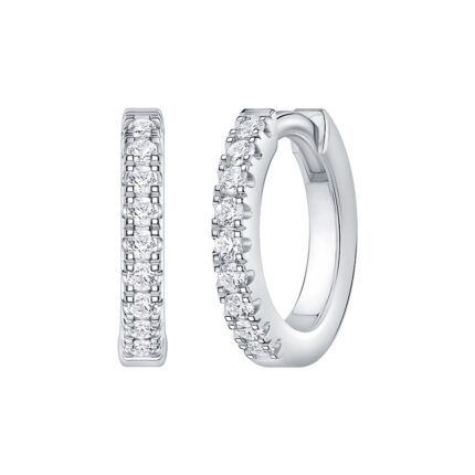 Huggie Lab Diamond Hoops gallery image 1