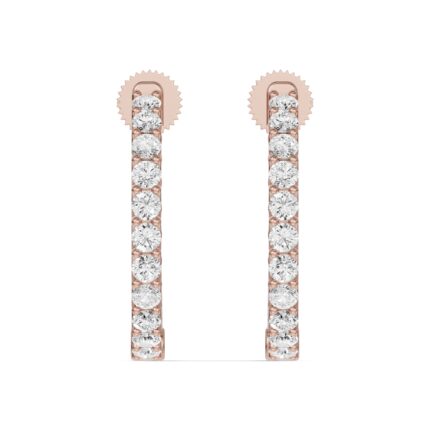 Unity Prong Hoop Lab Earrings (1 ct. tw.) gallery image 1