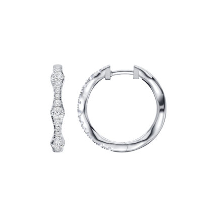 Solva Sculpted Lab Diamond Hoops gallery image 1