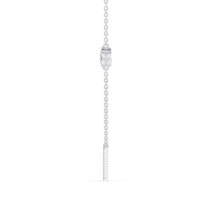 Bezel Diamond Pavé Initial Necklace – A gallery image 1