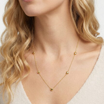 Heart Station Gold Necklace gallery image 1