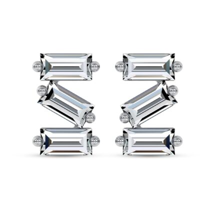 Staccato Baguette Lab Diamond Studs by Christian Siriano gallery image 1