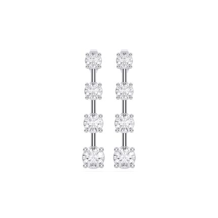 Strata Graduated Bar-Set Lab Diamond Earrings gallery image 1
