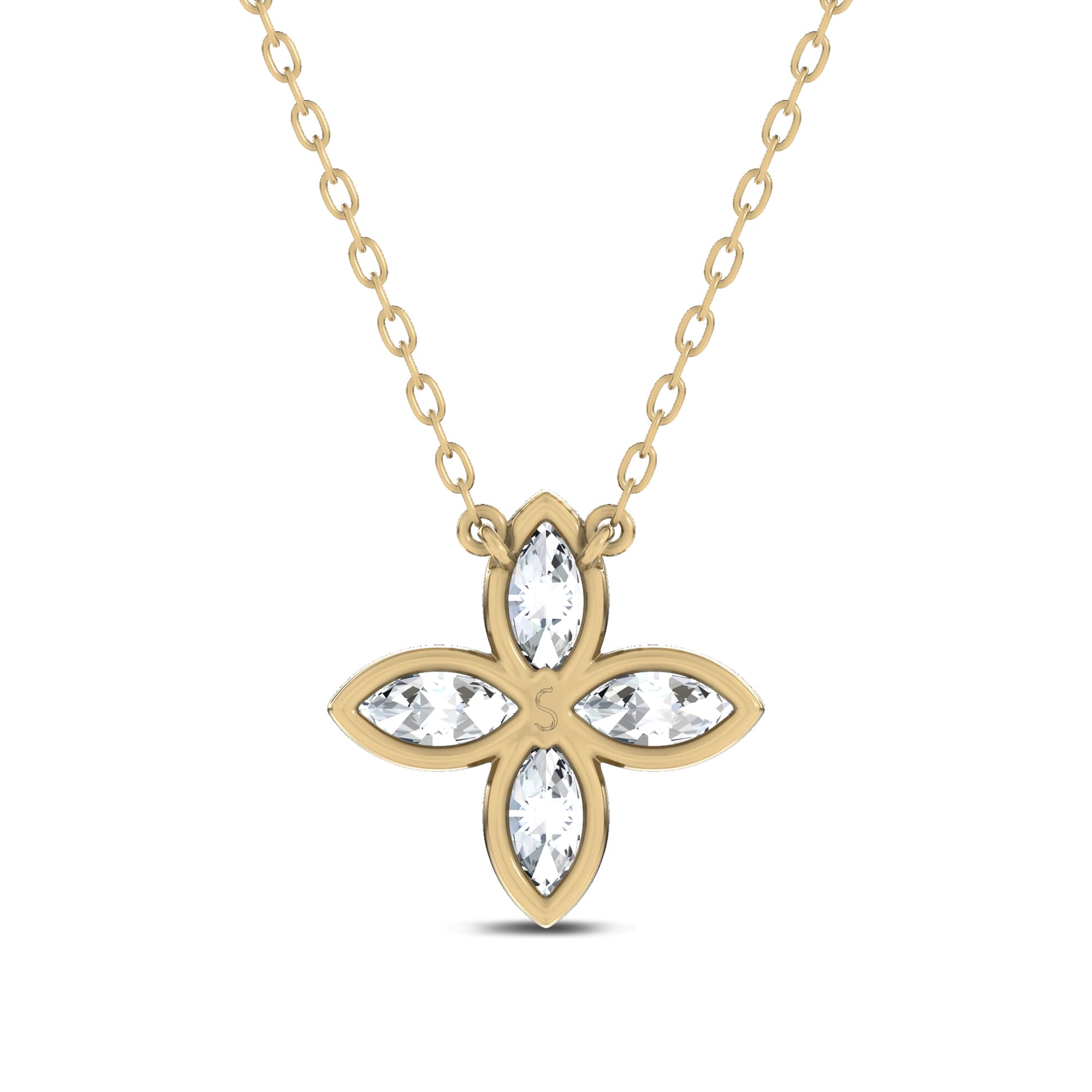 Maravina Rosette Lab Diamond Silver Pendant by Christian Siriano