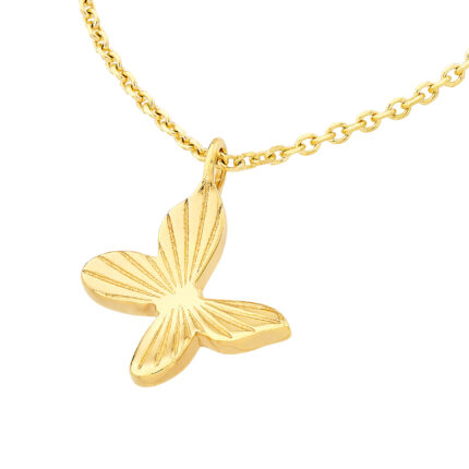 Golden Butterfly Charm Necklace gallery image 1