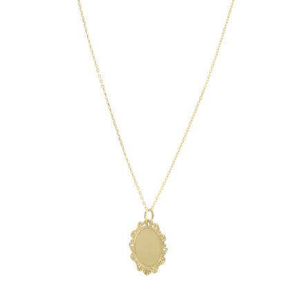 Filigree Medallion Gold Necklace gallery image 1