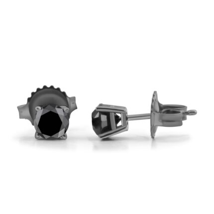 Black Diamond Earrings With Black Rhodium Plating (1 ct. tw.) gallery image 1