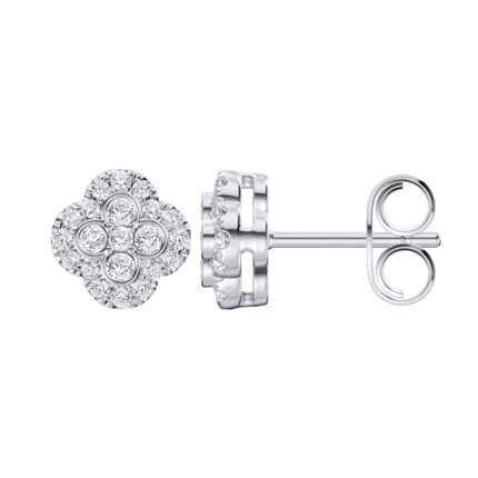 Florelle Quatrefoil Halo Lab Earrings gallery image 1