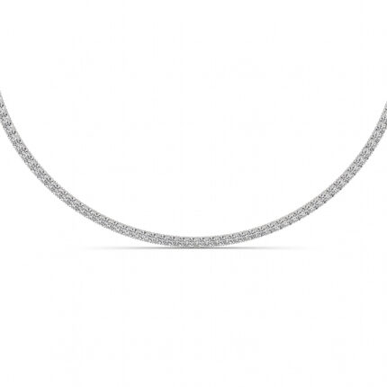 Adjustable Round Lab Diamond Eternity Necklace gallery image 1