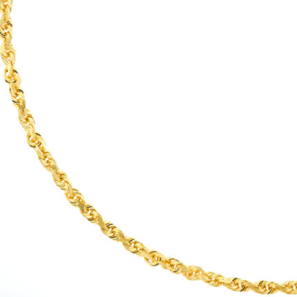 Rope Chain Gold Necklace (3.0mm, 18 inches) gallery image 1