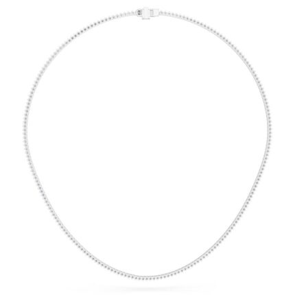 Lab Diamond Silver Tennis Necklace gallery image 1
