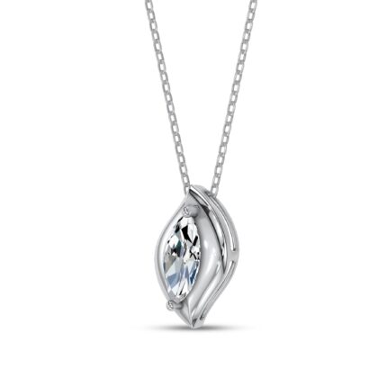 Draped Marquise Lab Diamond Pendant Necklace by Christian Siriano gallery image 1
