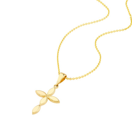 Marquise Cross Gold Necklace gallery image 1