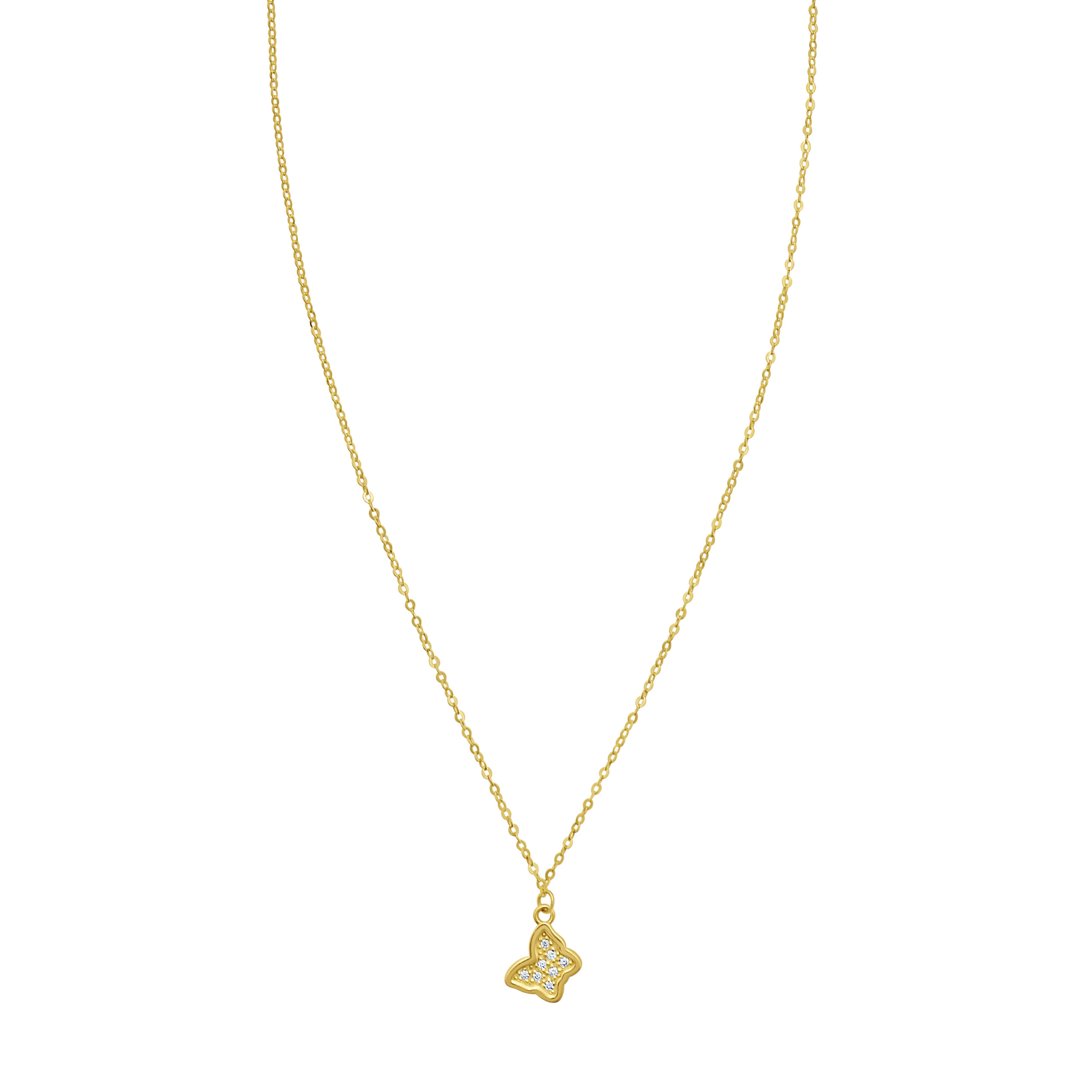 Mini Butterfly Diamond Necklace