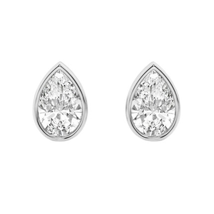 Pear Lab Diamond Bezel Stud Earrings (1 1/2 ct. tw.) gallery image 1