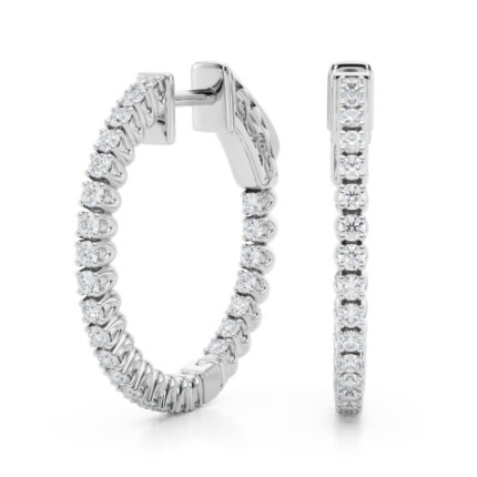 Classic Inside-Out Pavé Diamond Hoop Earrings (1/2 ct. tw.) gallery image 1