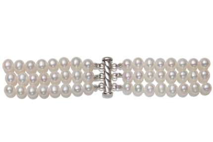 Freshwater Pearl Triple-Row Necklace (7-8mm) gallery image 1