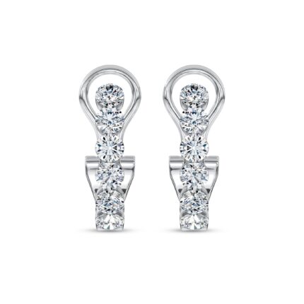 Invisible-set Lab Diamond Hoops gallery image 1