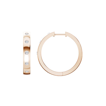 Emblush Smooth Lab Diamond Hoops (1/2 ct tw) gallery image 1