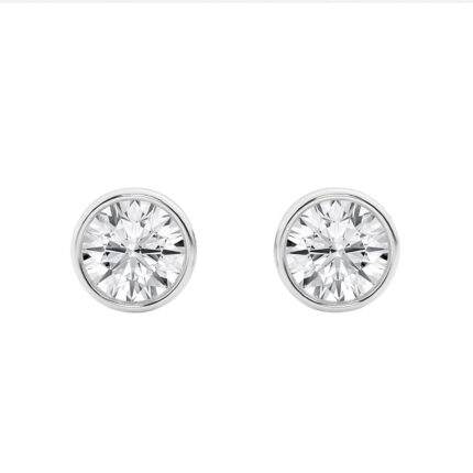 Round Lab Diamond Bezel Stud Earrings (1 1/2 ct. tw.) gallery image 1