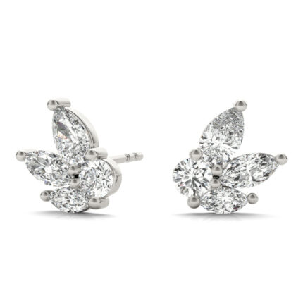 Marquise Cluster Lab Diamond Stud Earrings gallery image 1
