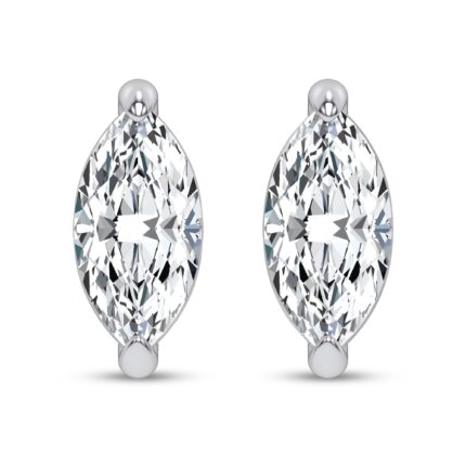 Midnight Halo Marquise Lab Stud Earrings (1 ct. tw.) by Christian Siriano gallery image 1
