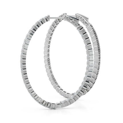 Classic Eternal Lab Diamond Hoop Earrings (5 1/2 ct. tw.) gallery image 1