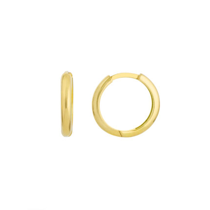 Classic Gold Huggie Hoop Earrings (13mm) gallery image 1