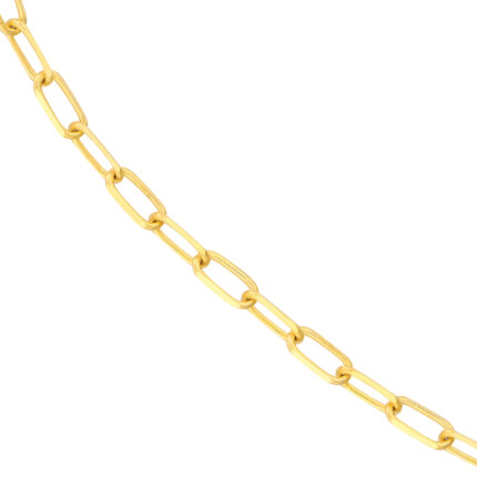 Paper Clip Chain Gold Necklace (1.95mm, 16 inches) gallery image 1