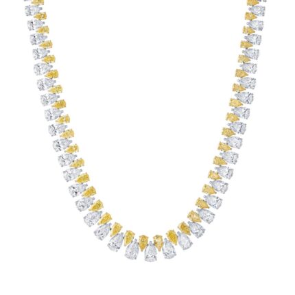 Fancy Yellow and White Pear Lab Diamond Masterpiece Necklace (111.44 ct. tw.) gallery image 1