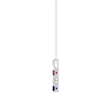 Three-Stone Vertical Diamond Necklace gallery image 1