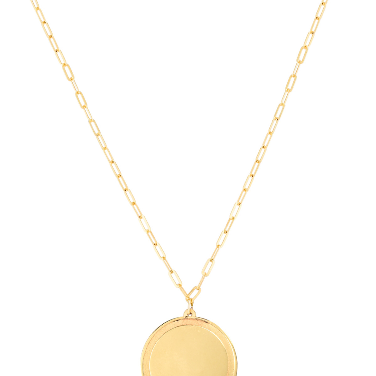 Round Medallion Gold Necklace