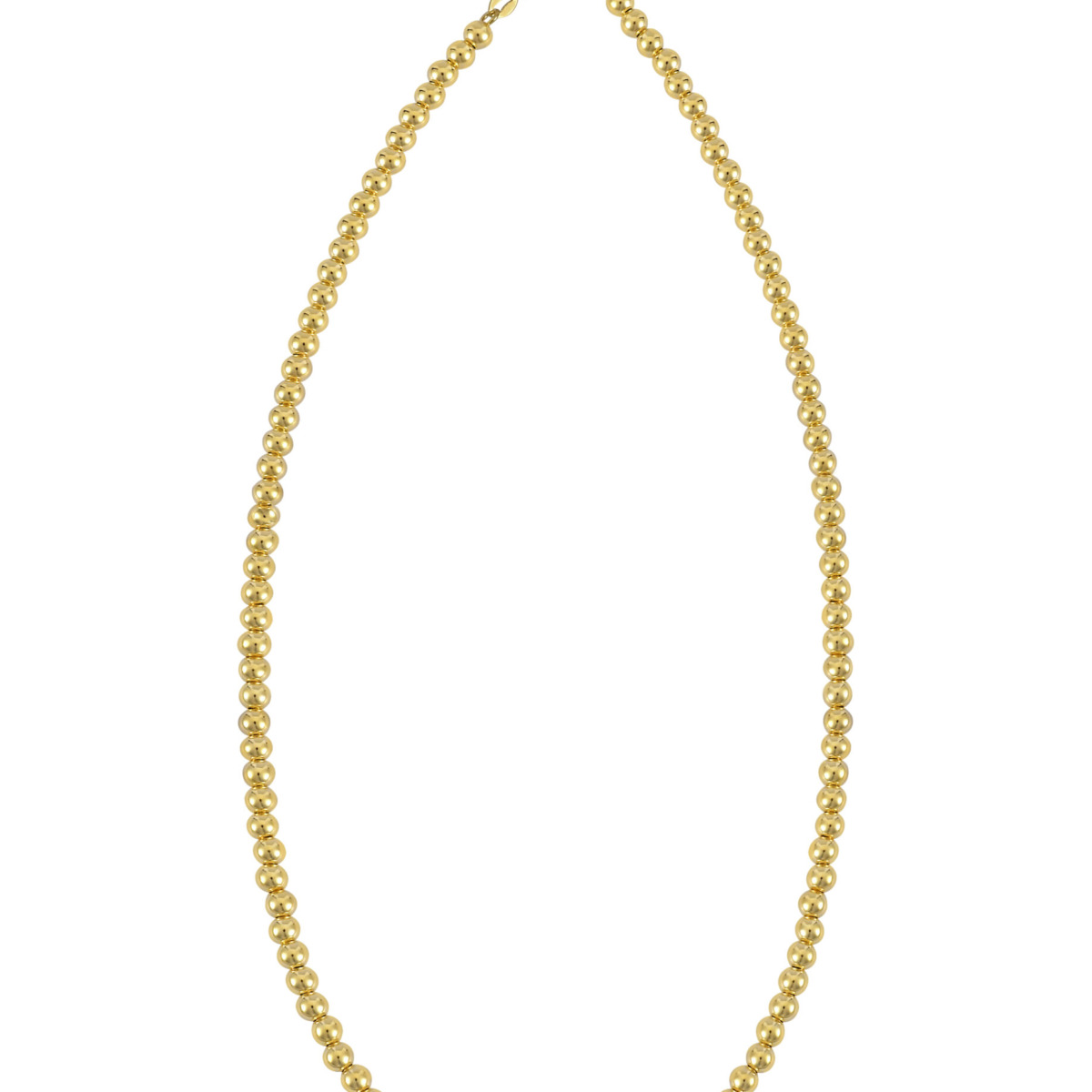 Gold Bead Necklace (4mm)