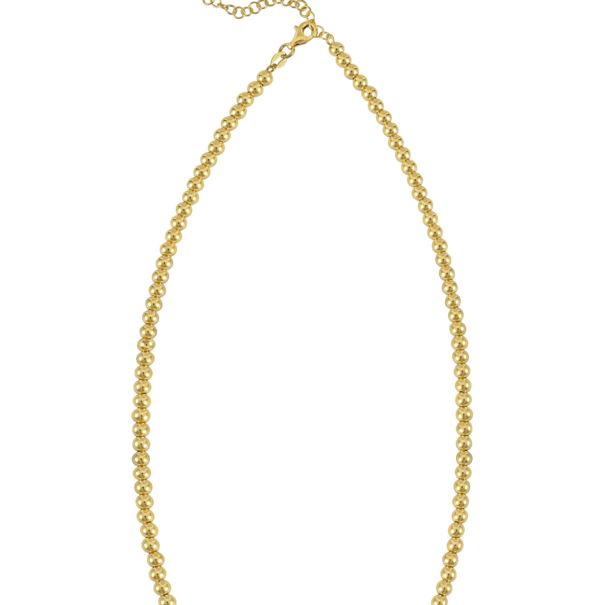 Gold Bead Necklace (4mm)