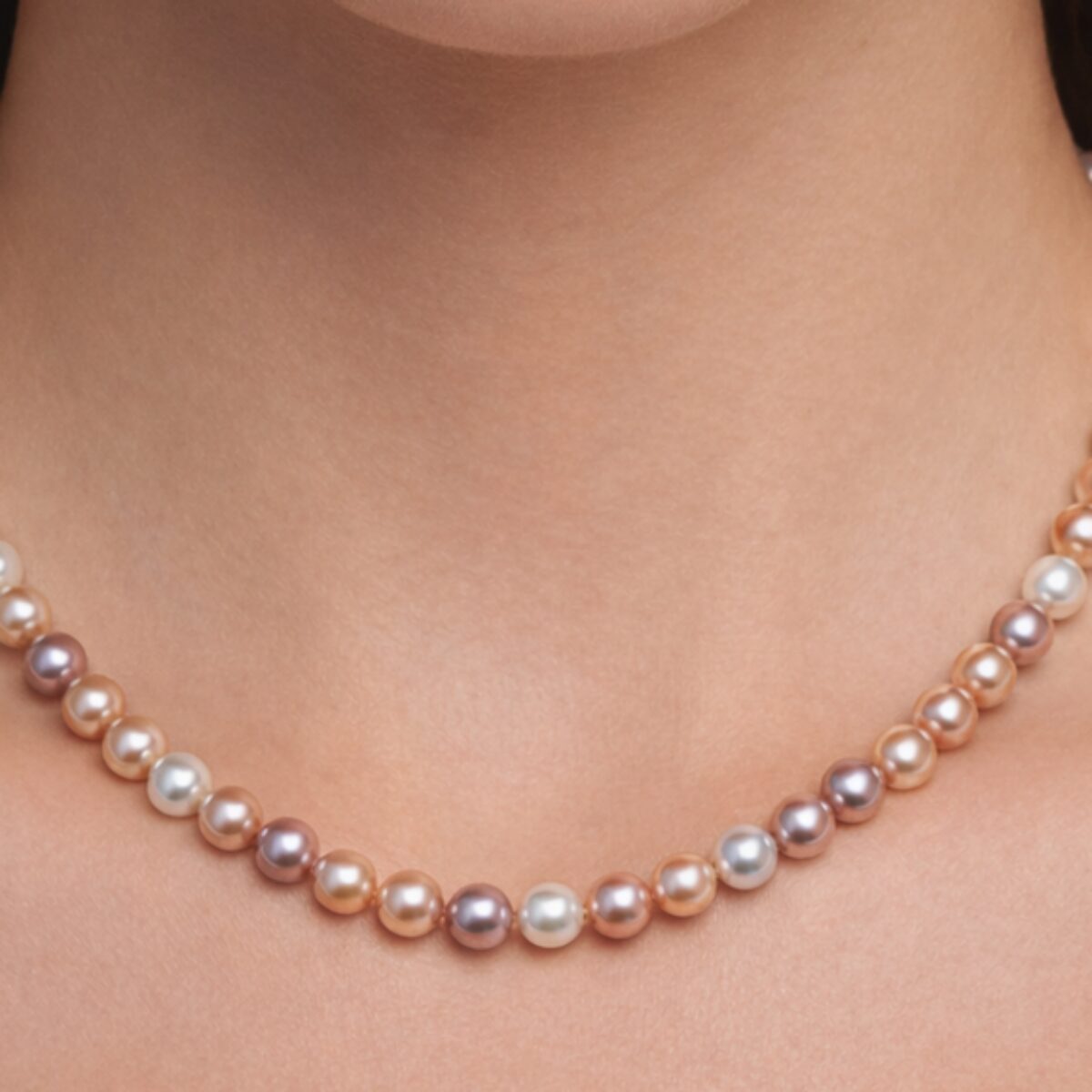Freshwater Pearl Multicolor Necklace (9-10mm)