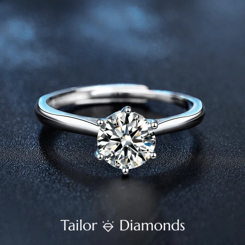 Classic 6-Prong Round Brilliant Cut Lab-Grown Diamond Engagement Ring