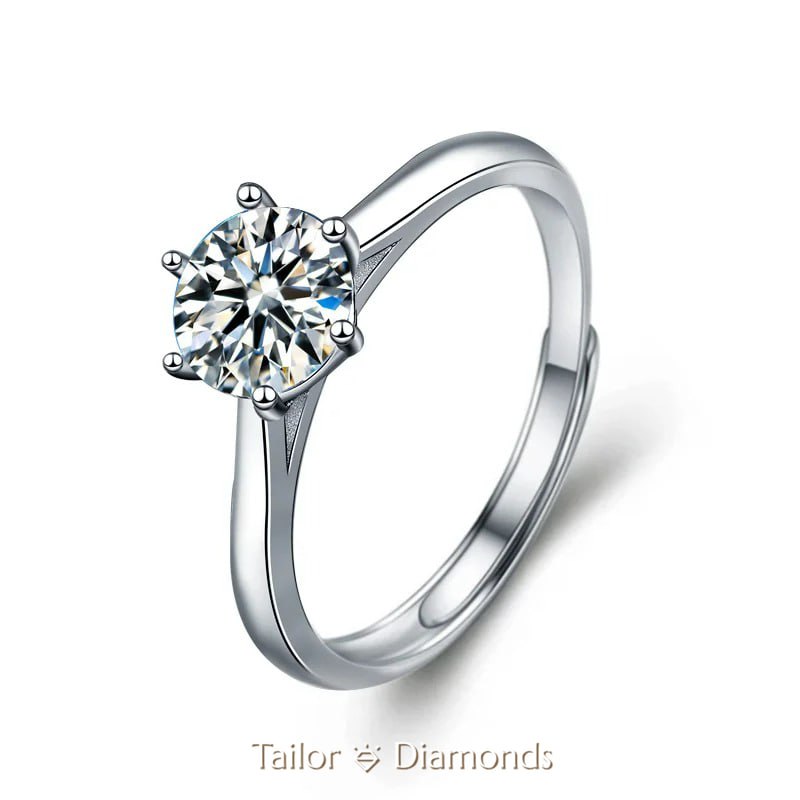 Classic 6-Prong Round Brilliant Cut Lab-Grown Diamond Engagement Ring